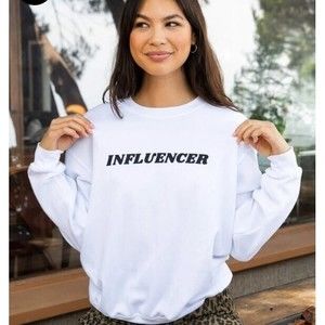 SUB URBAN RIOT Women's Size L White Influencer Willow Sweatshirt